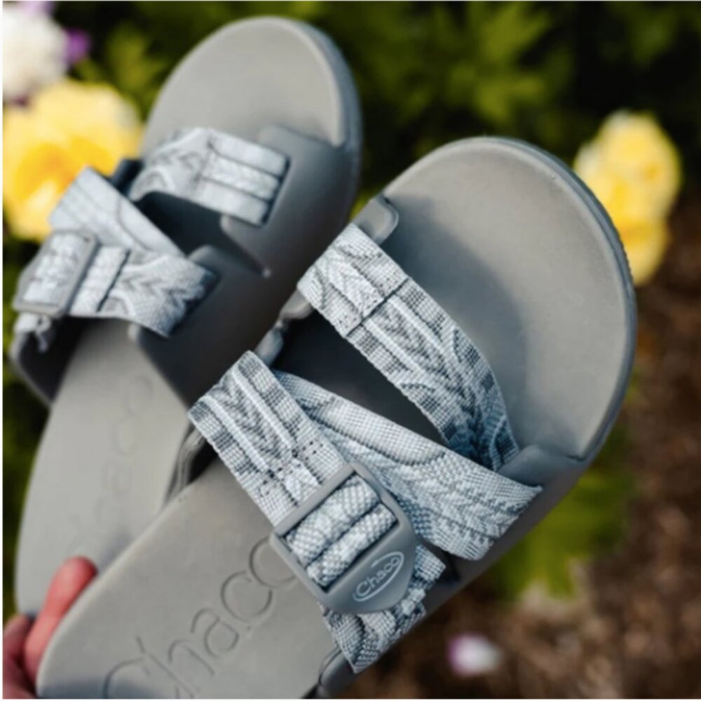 Chaco Chillos Ultra-Light Sport Slides in Pierce Steeple Gray